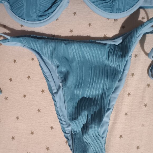 NWT Zaful underwire textured bikini set L Large - Picture 8 of 10